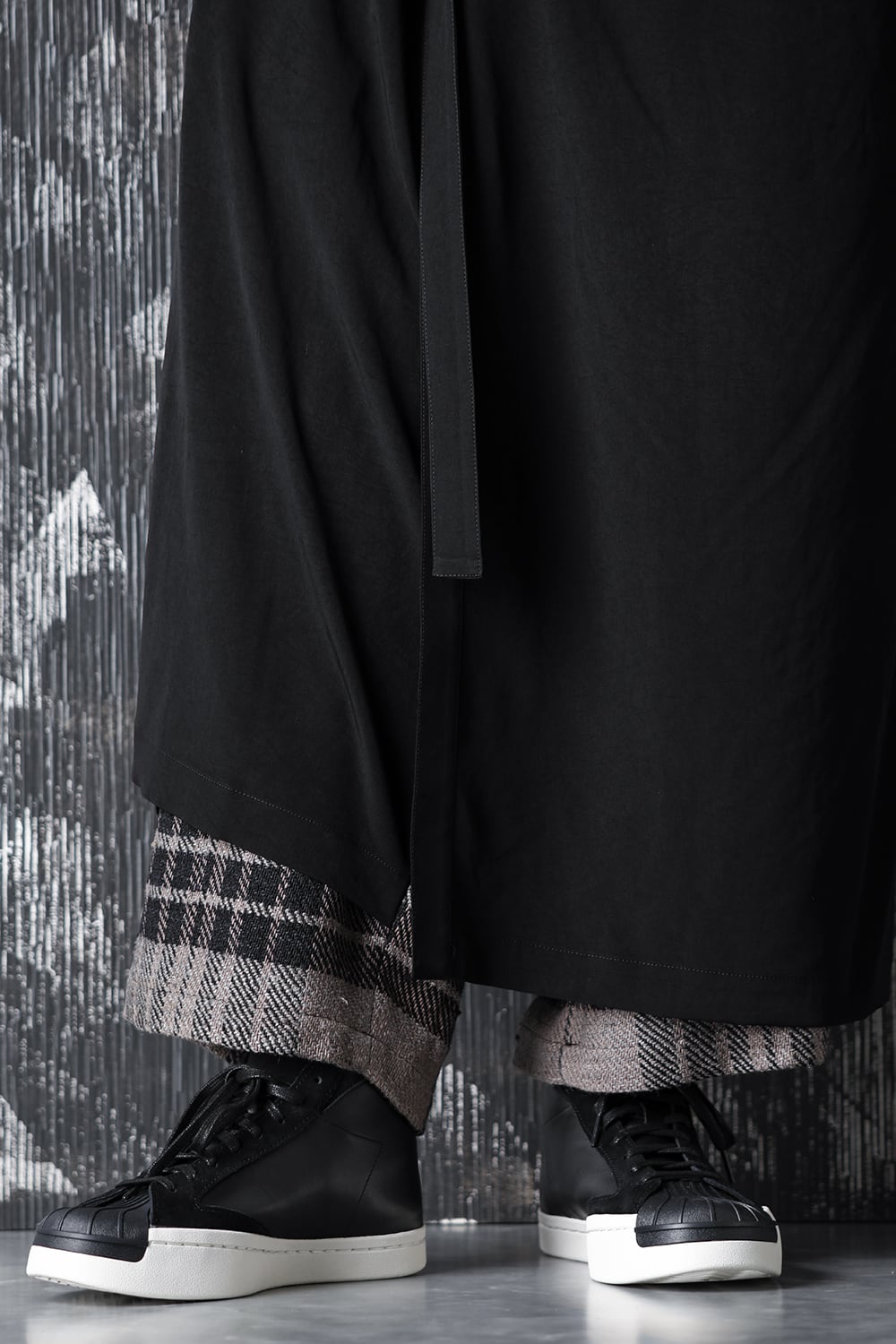 Double Wrap Plaid Pants