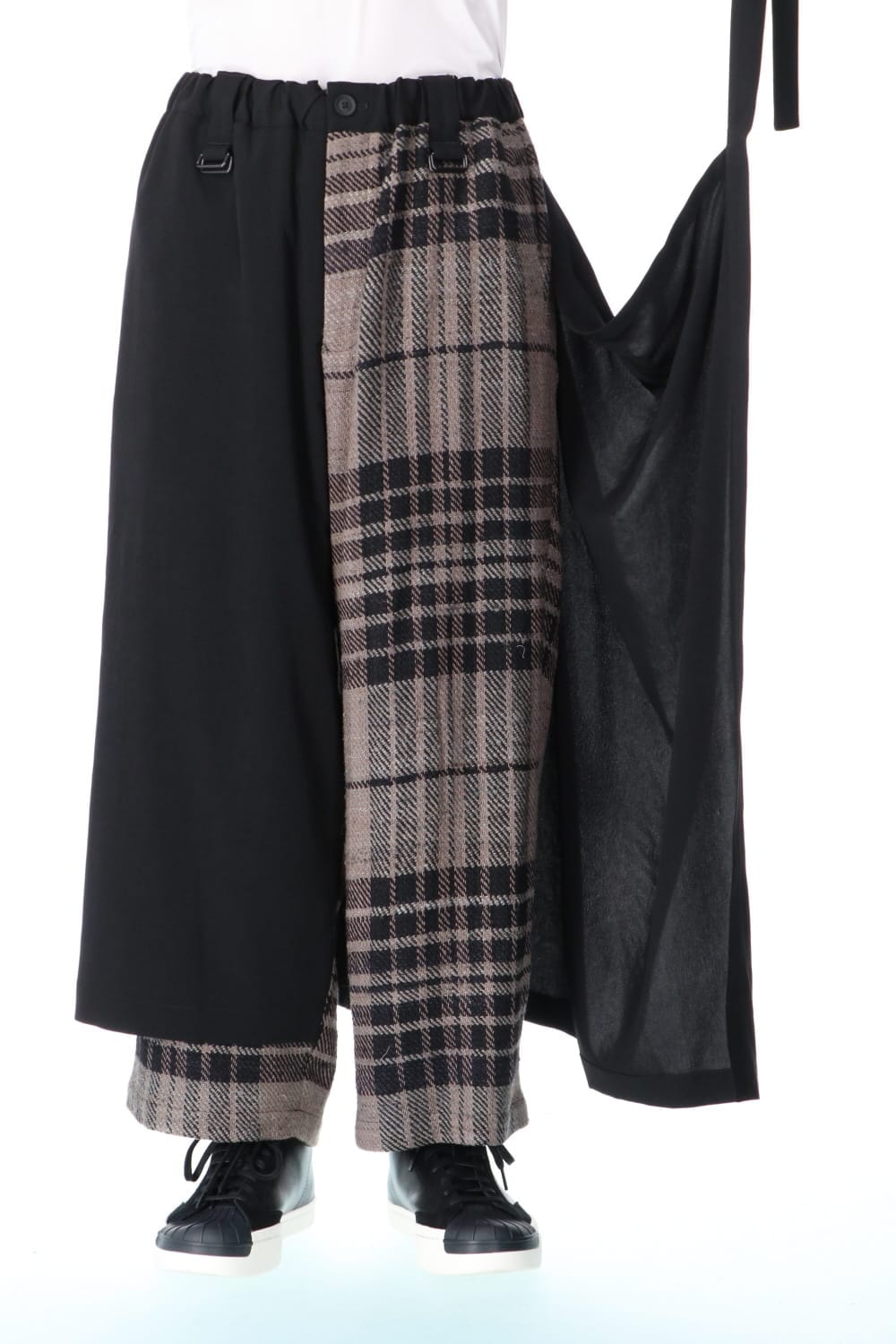 Double Wrap Plaid Pants