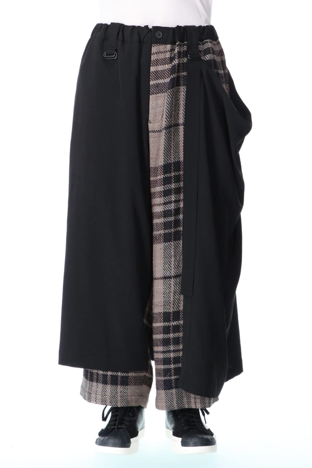 Double Wrap Plaid Pants