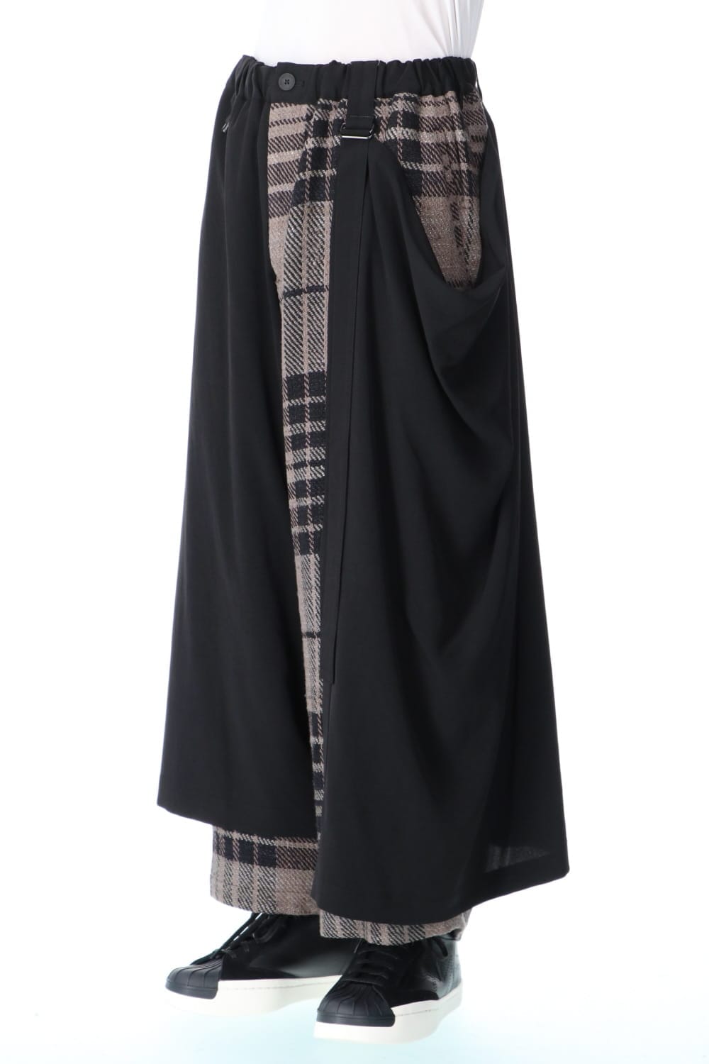 Double Wrap Plaid Pants