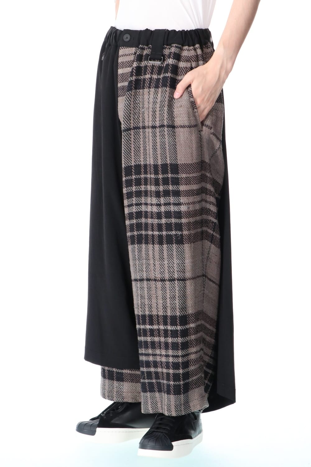 Double Wrap Plaid Pants