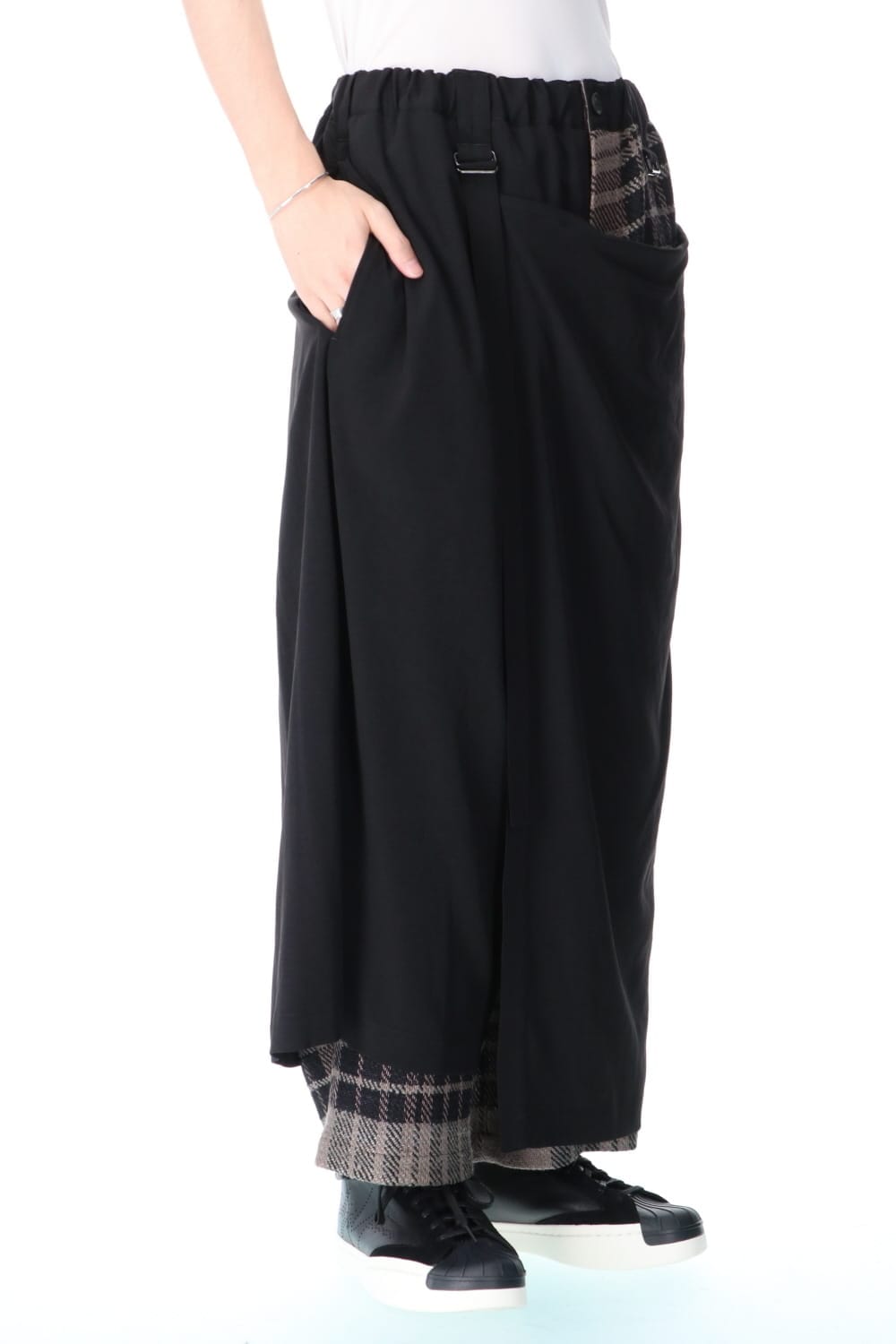 Double Wrap Plaid Pants