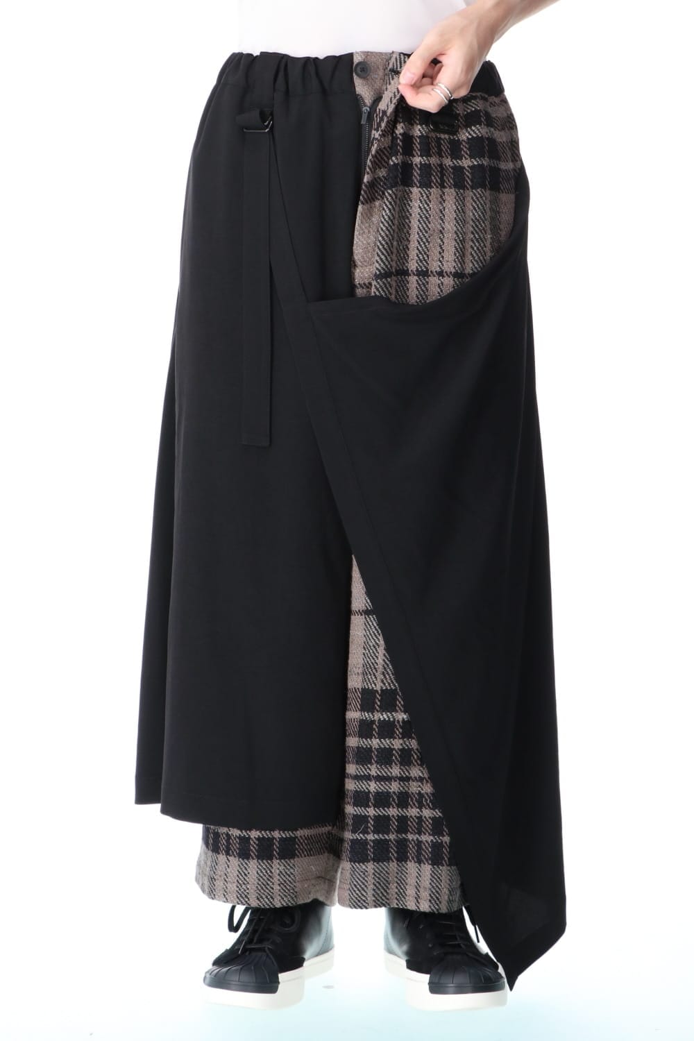 Double Wrap Plaid Pants