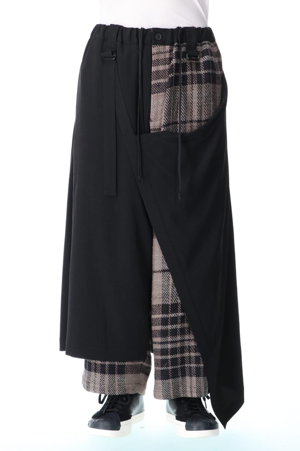 Double Wrap Plaid Pants