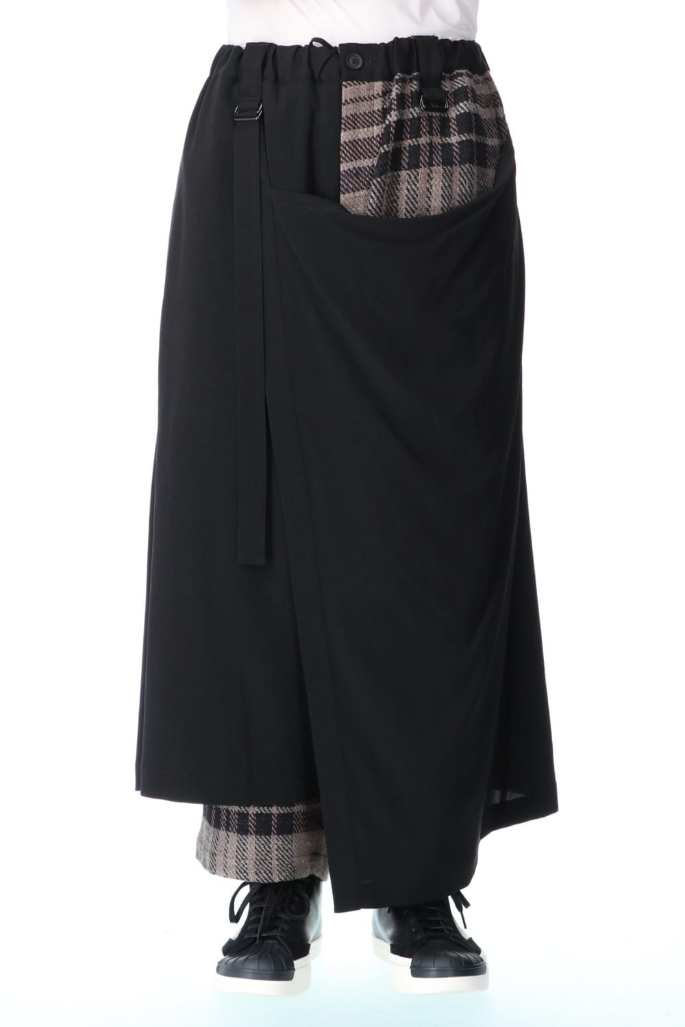 Double Wrap Plaid Pants