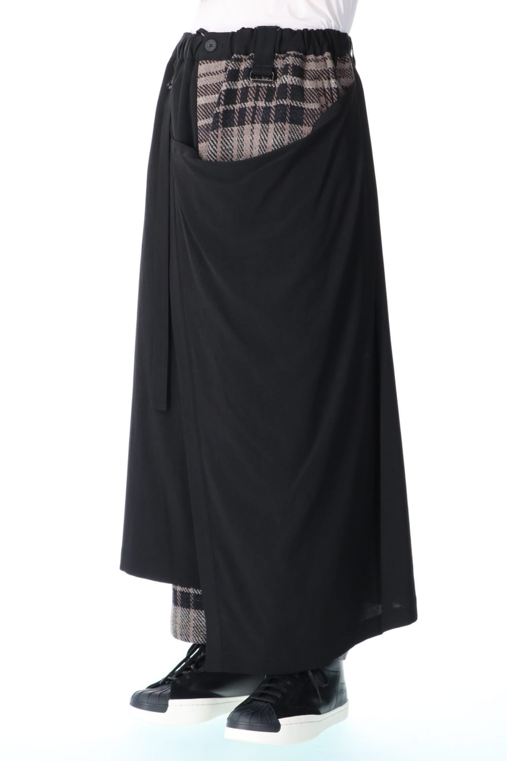 Double Wrap Plaid Pants