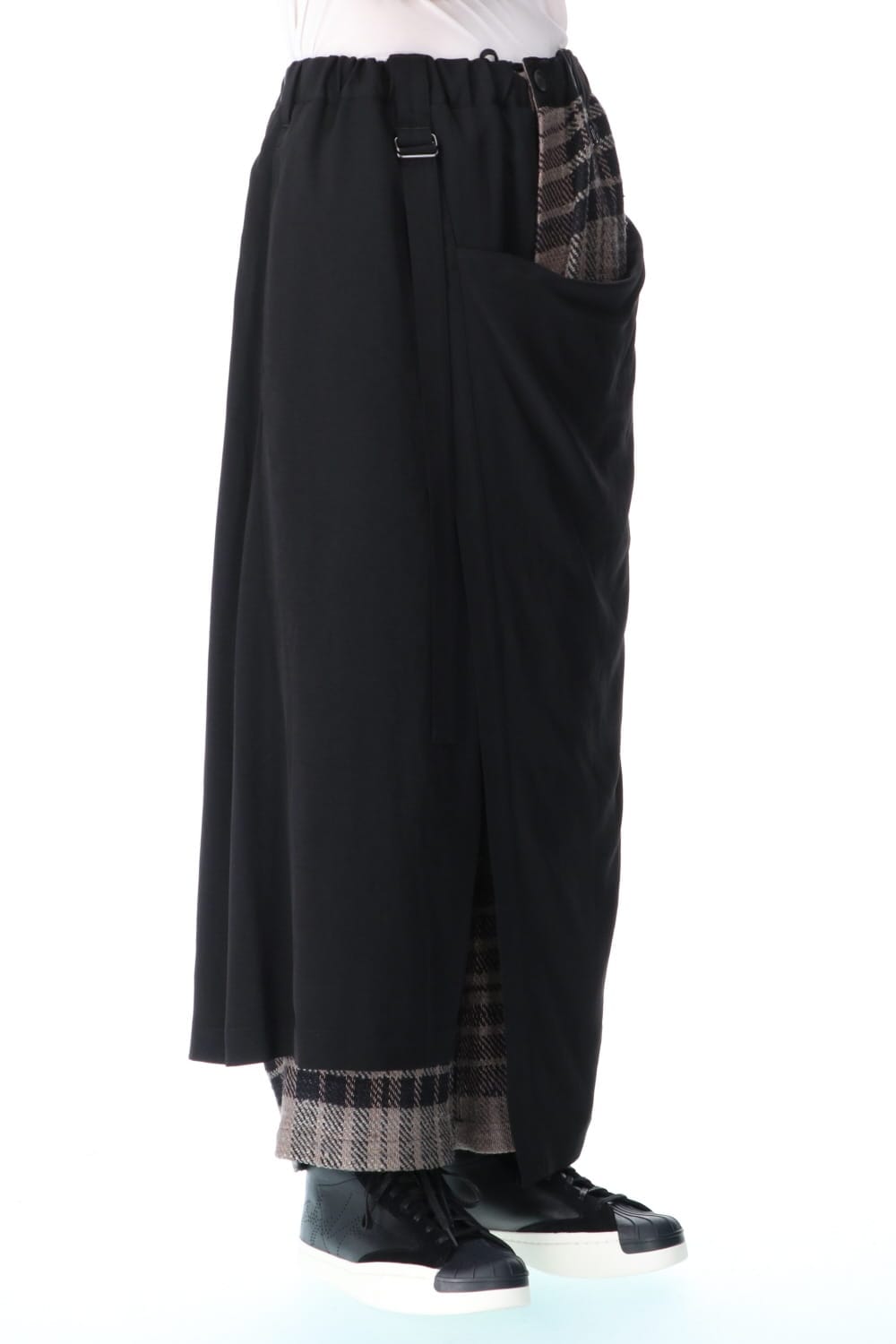 Double Wrap Plaid Pants