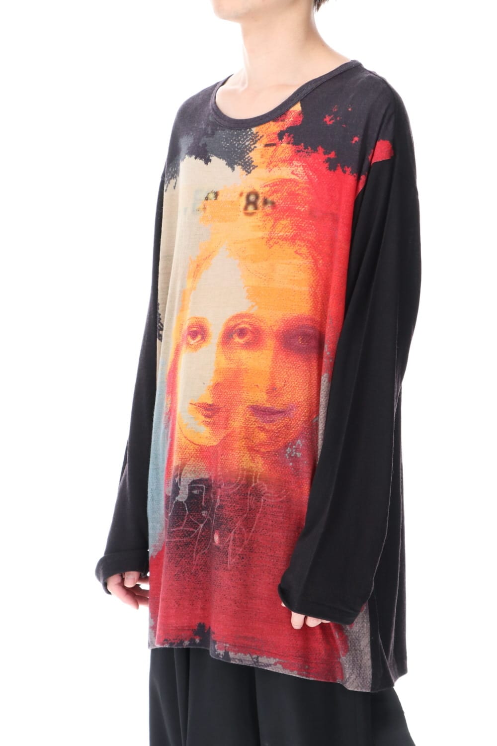 ラウンド ネック 内田すずめ プリント T-シャツ