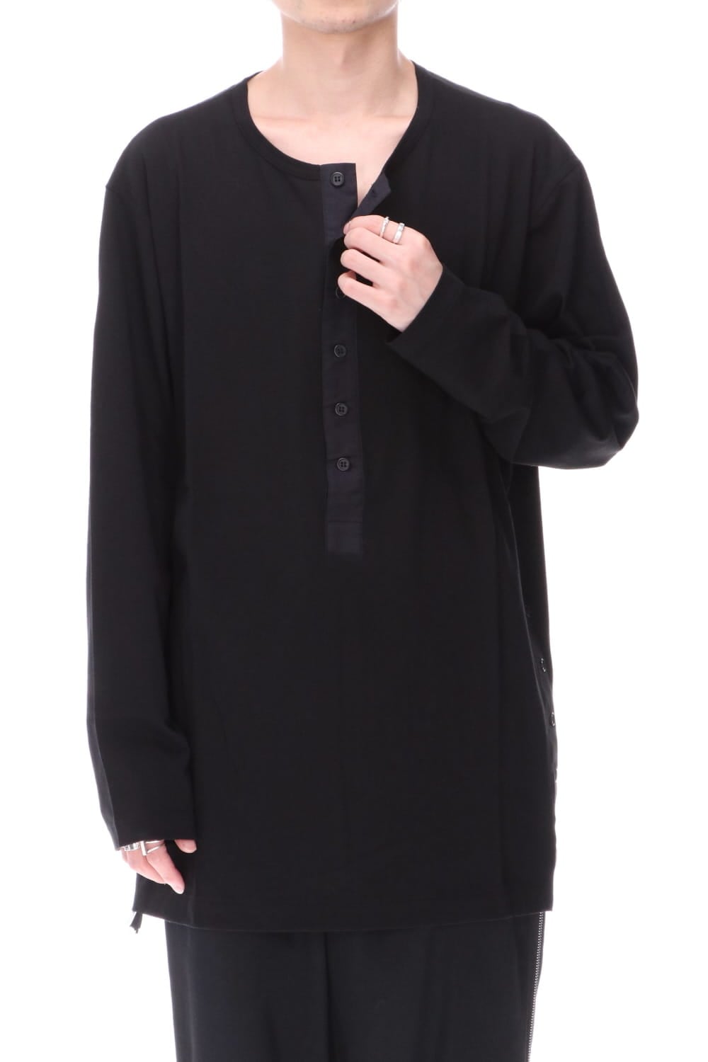 Kartima Jersey Henry Neckt T-shirt Black