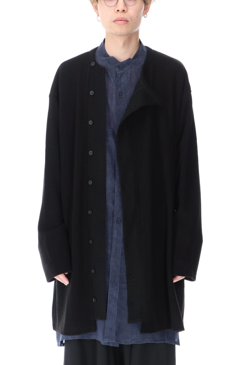 Rib Switching Cardigan