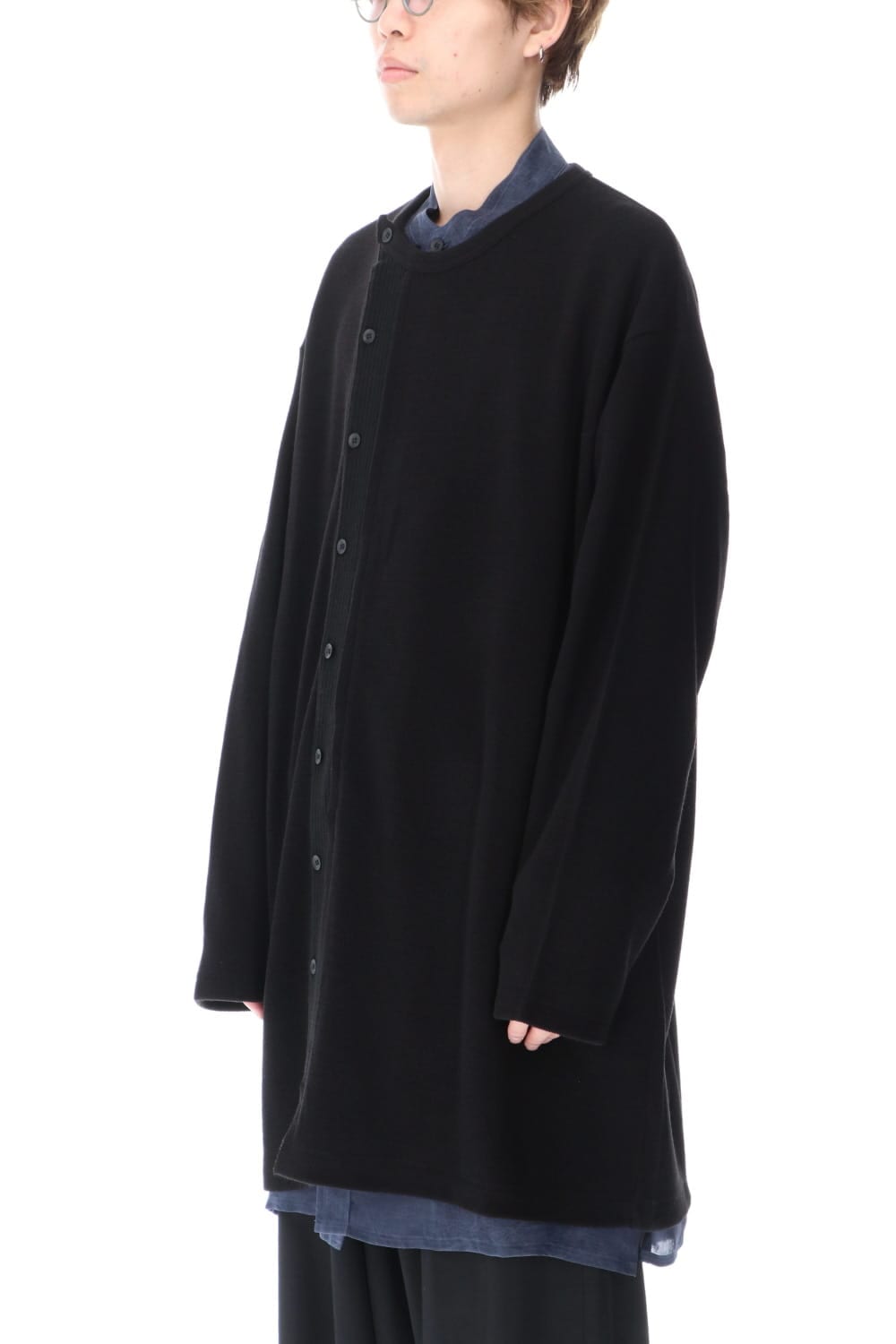 Rib Switching Cardigan