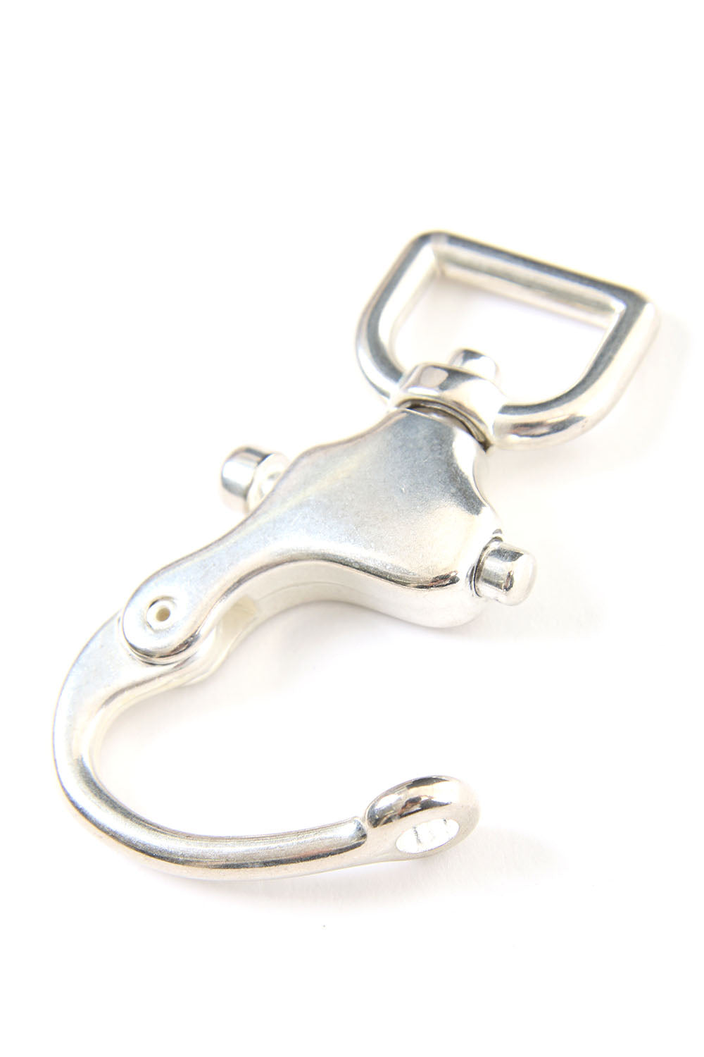 Key ring metal Italian leather