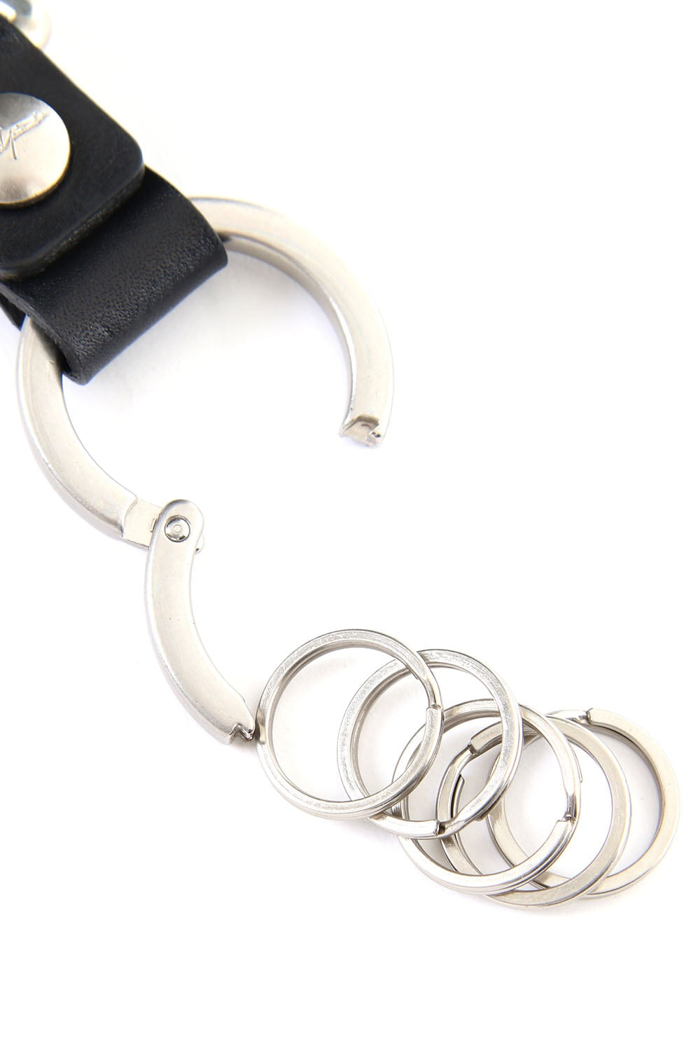 Key ring metal Italian leather