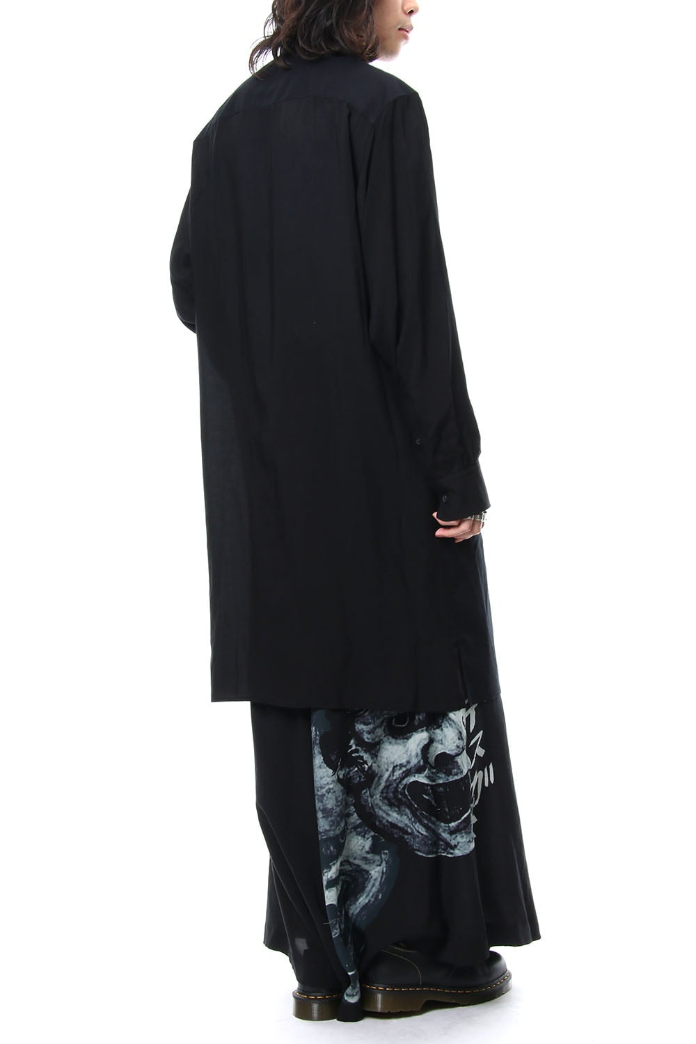 Discharge Printing Hannya Flare Pants