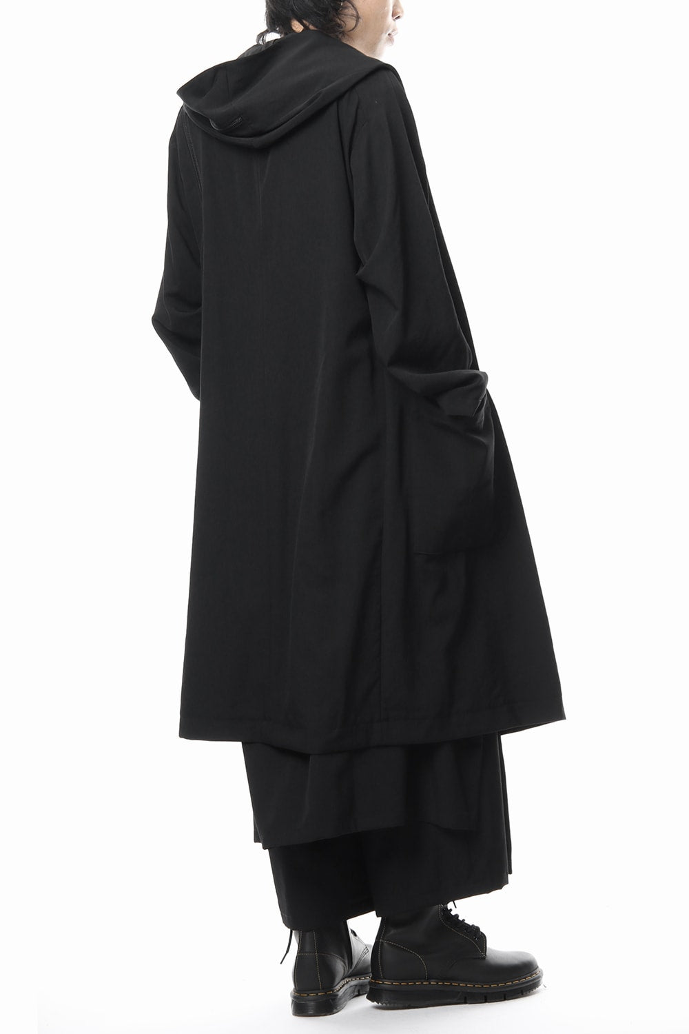 Hooded Double Fastener Long Coat - NV-C52-100