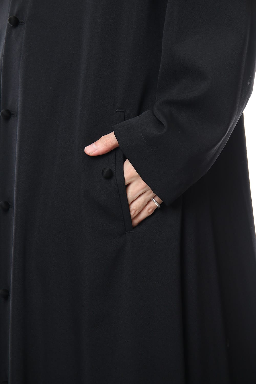 N-Stand hem slit long dress shirt