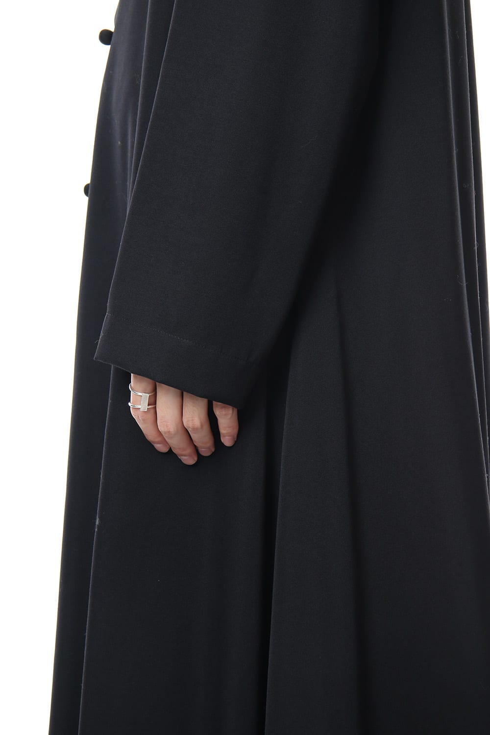 N-Stand hem slit long dress shirt
