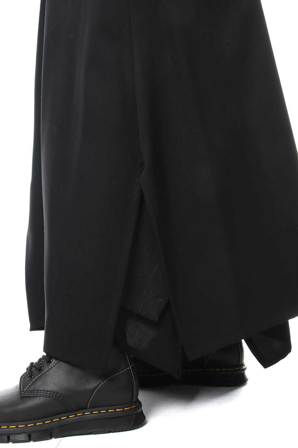 N-Stand hem slit long dress shirt