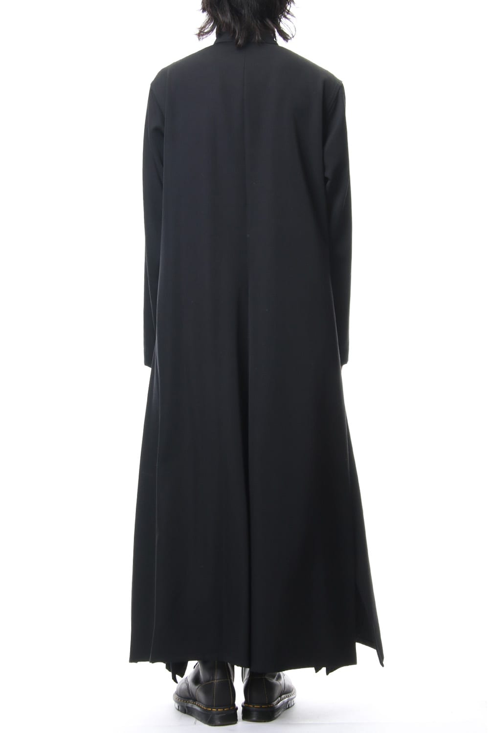 N-Stand hem slit long dress shirt