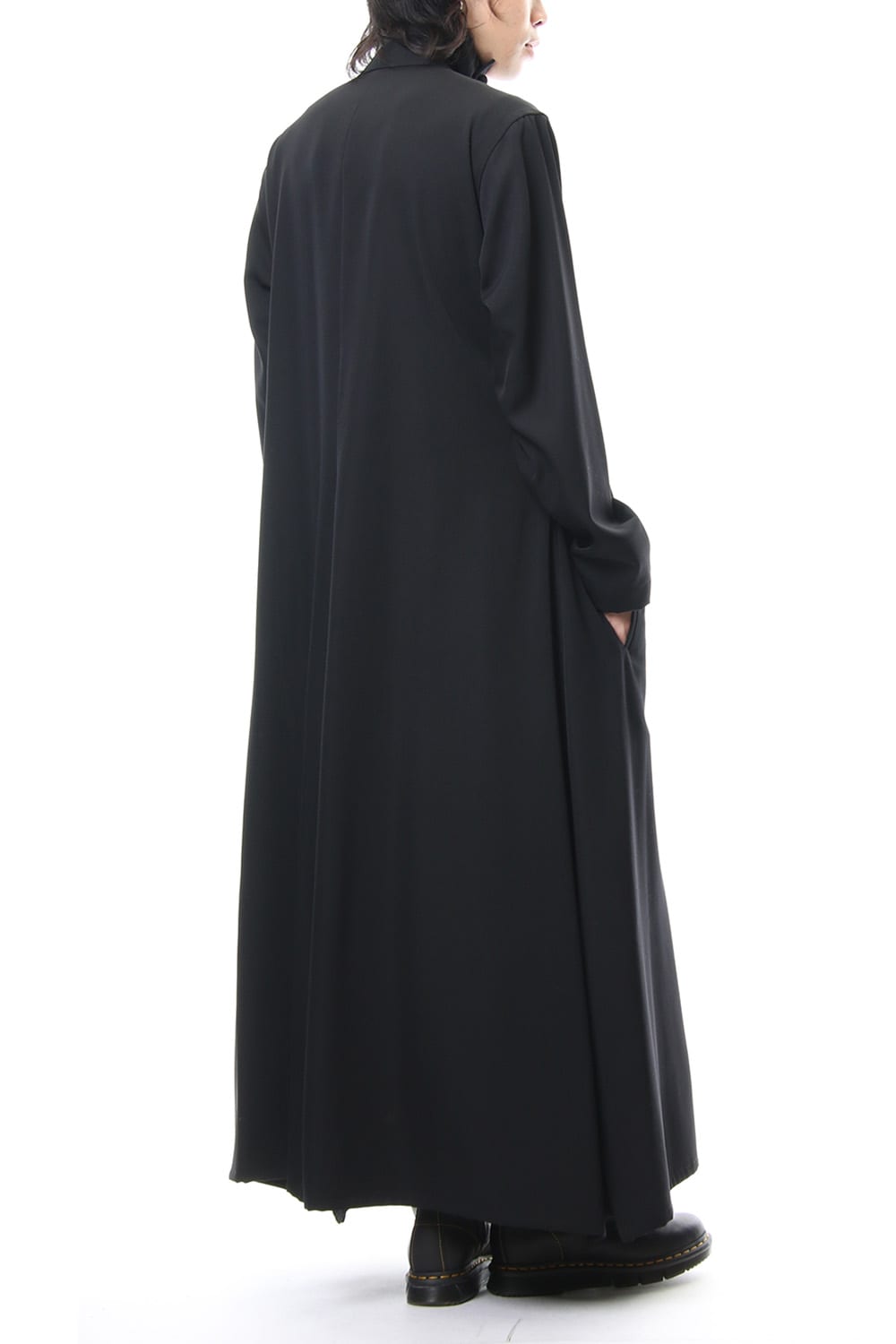 N-Stand hem slit long dress shirt