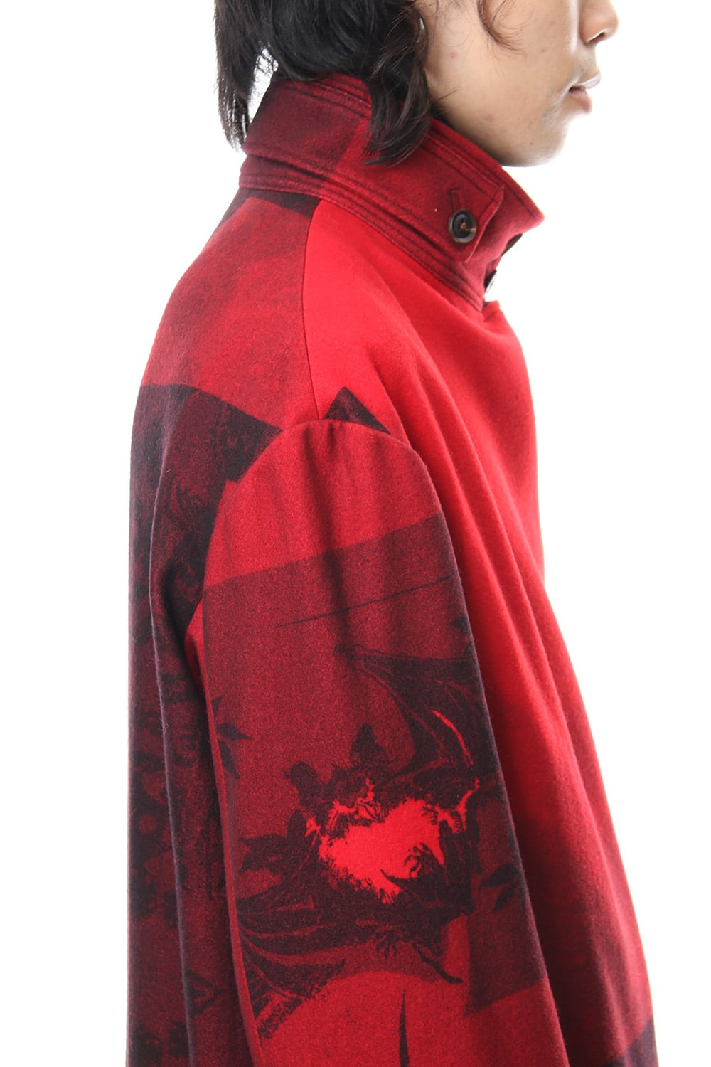 Red flannel right front dress coat