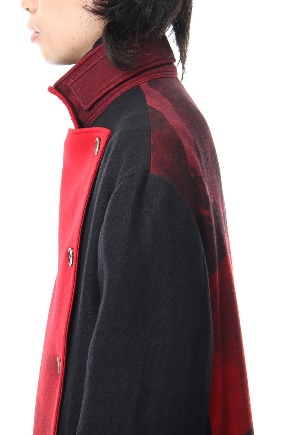 Red flannel right front dress coat