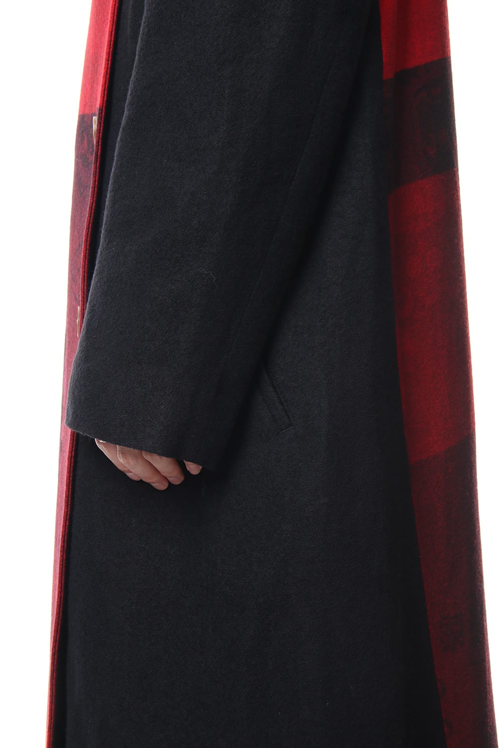 Red flannel right front dress coat