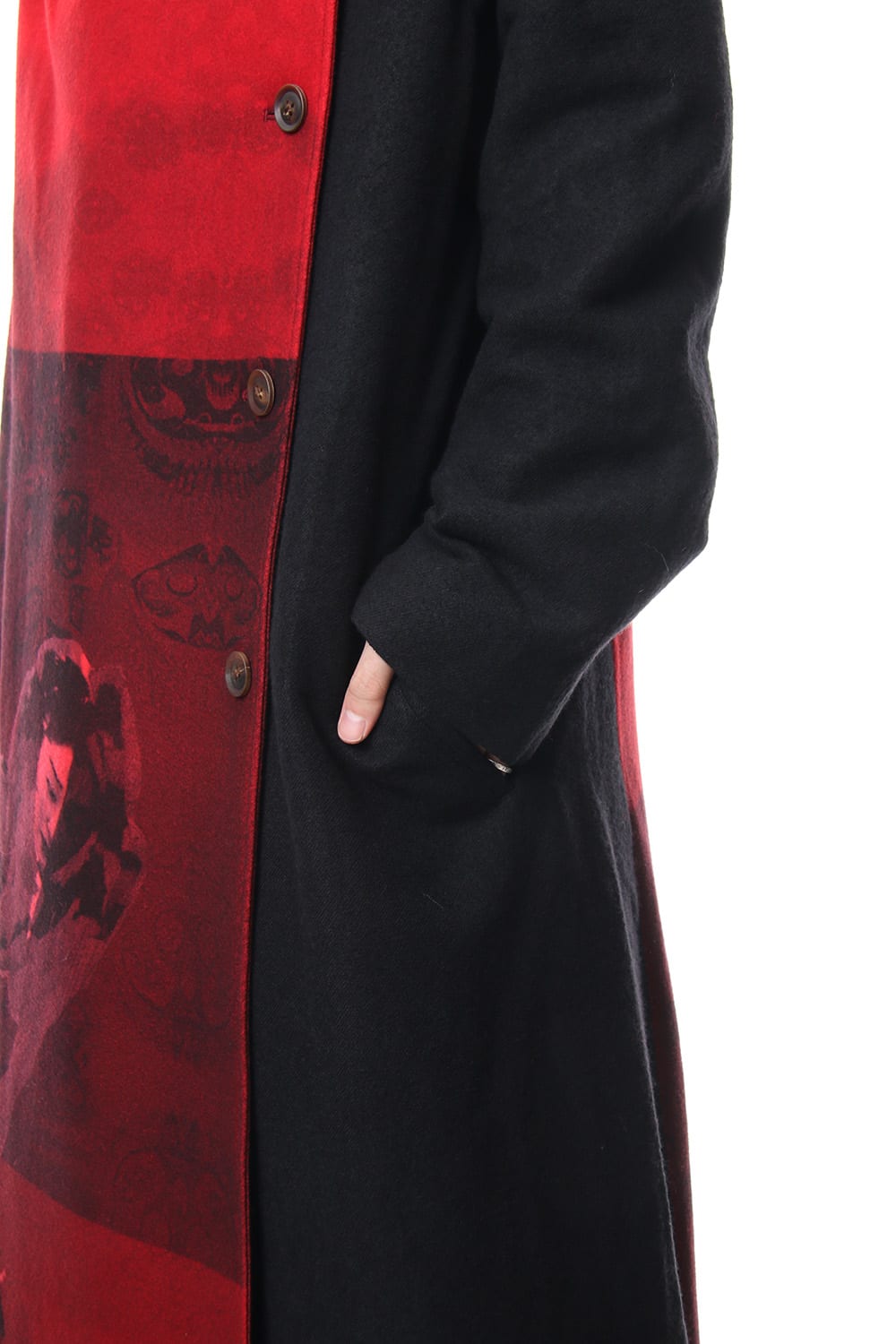 Red flannel right front dress coat