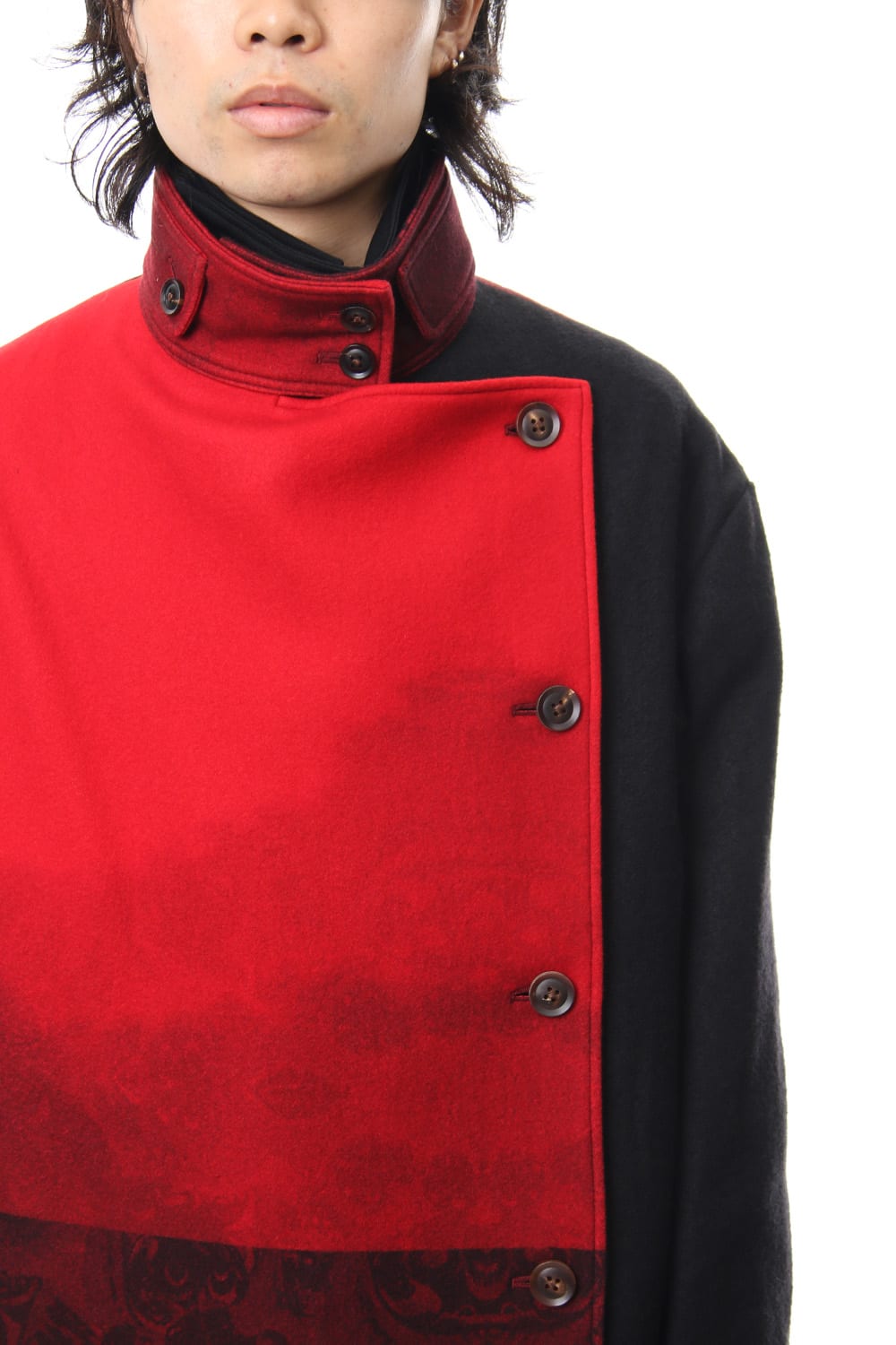 Red flannel right front dress coat