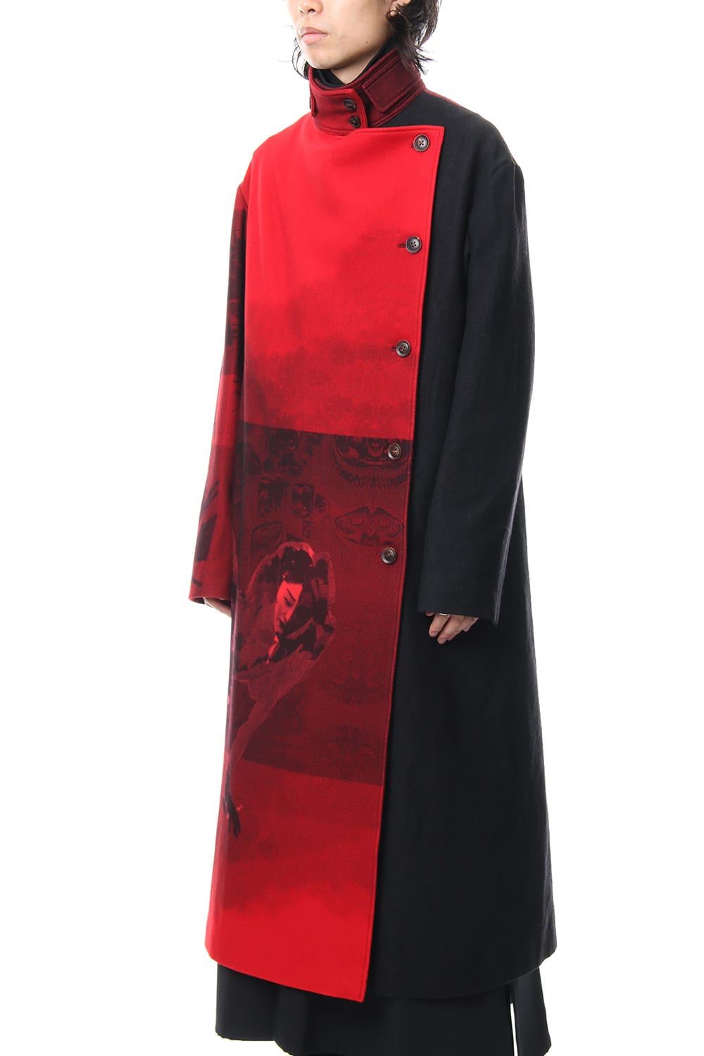 Red flannel right front dress coat