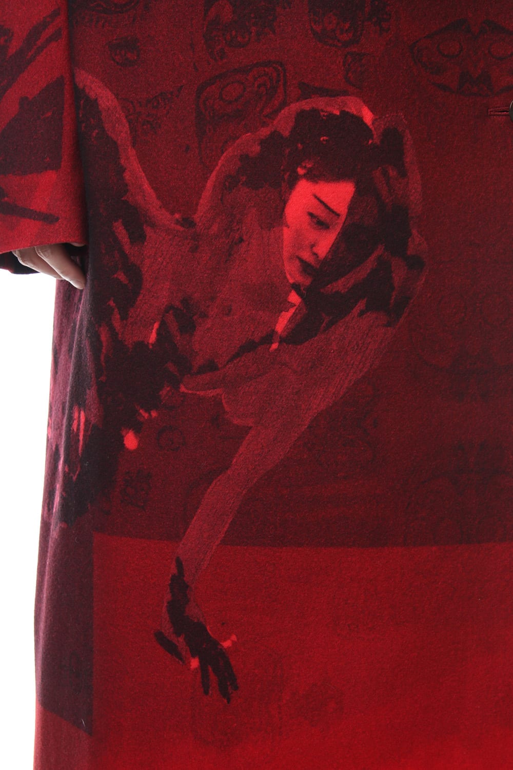 Red flannel right front dress coat