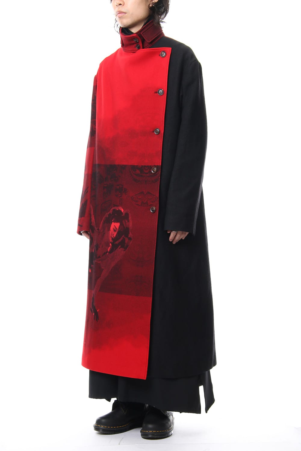 Red flannel right front dress coat