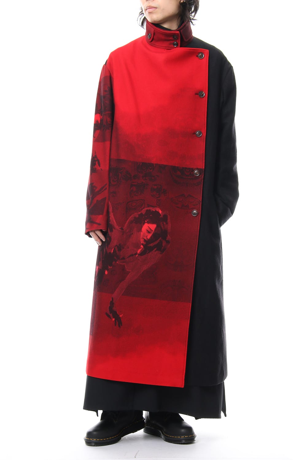 Red flannel right front dress coat