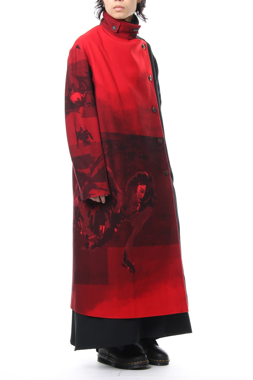 Red flannel right front dress coat