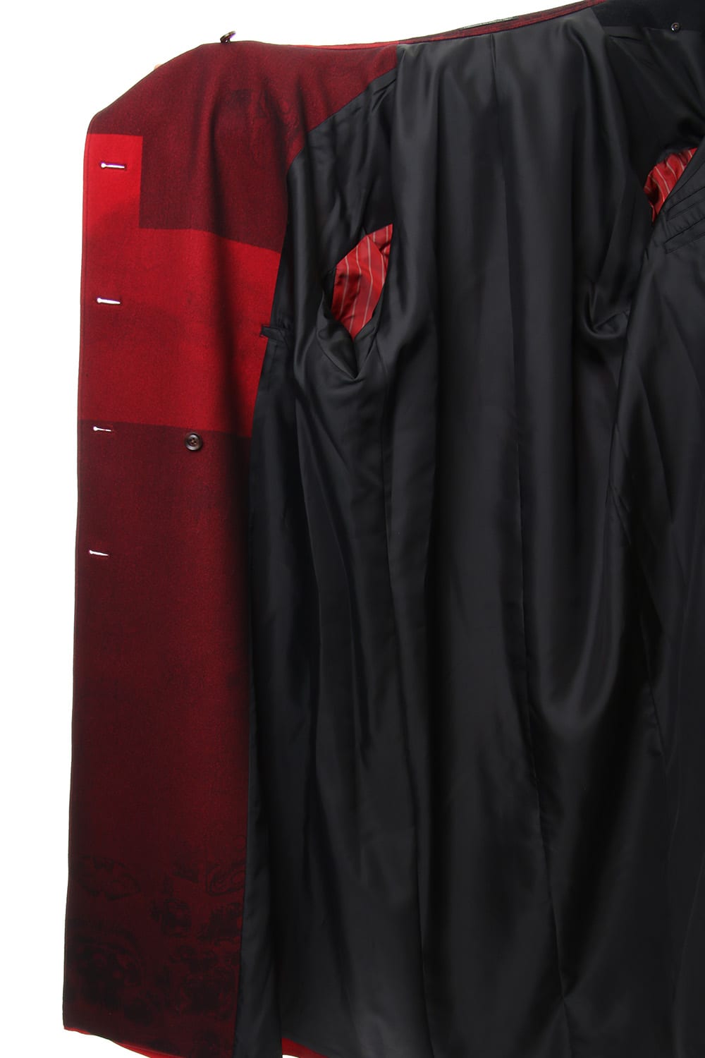 Red flannel right front dress coat