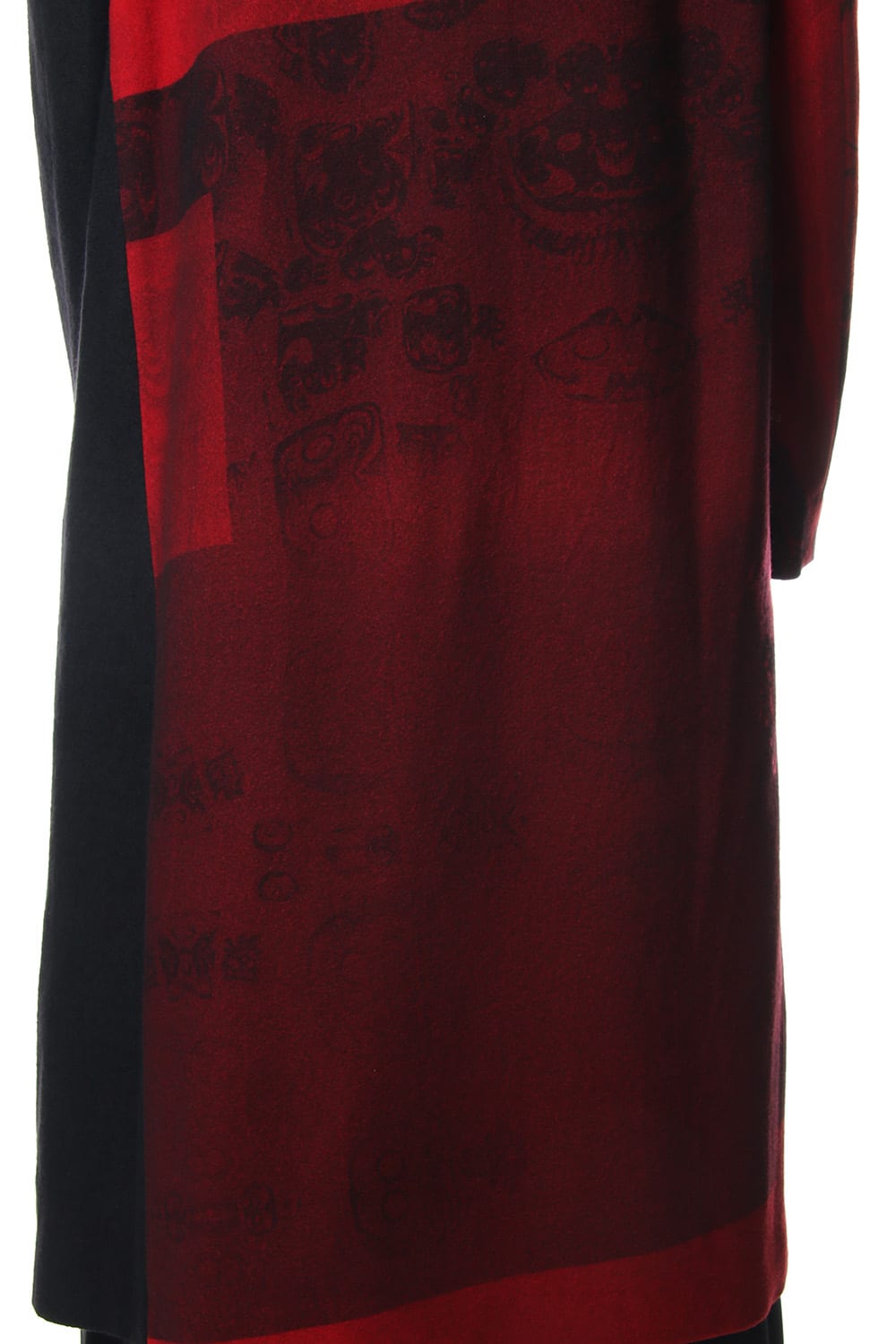 Red flannel right front dress coat