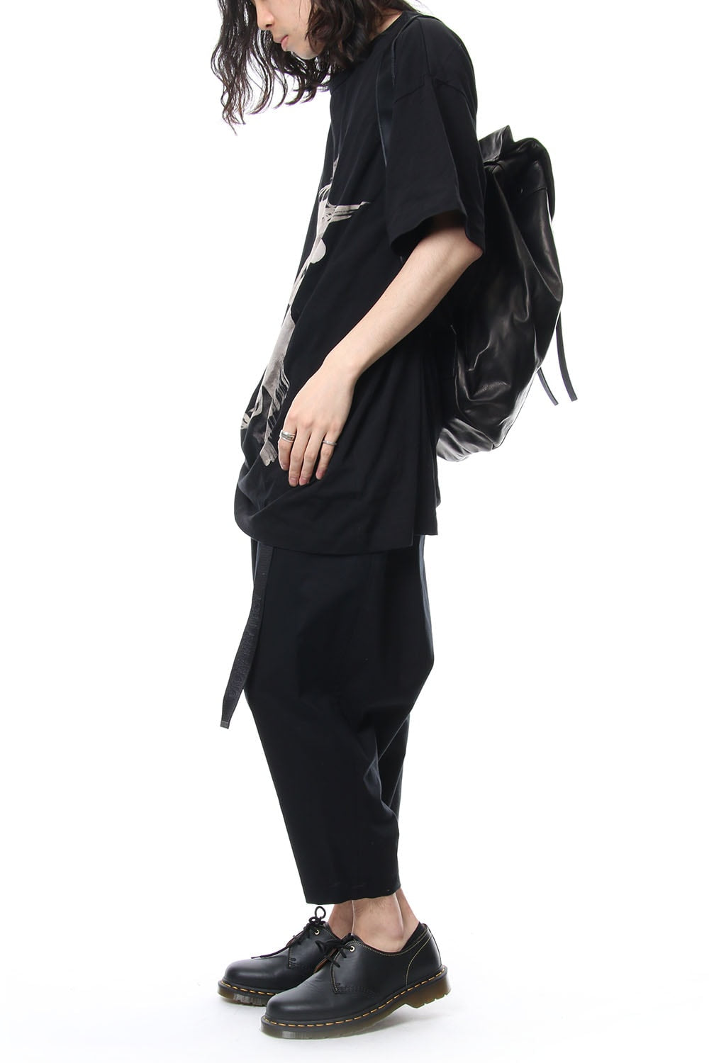 Military backpack scratch horse leather