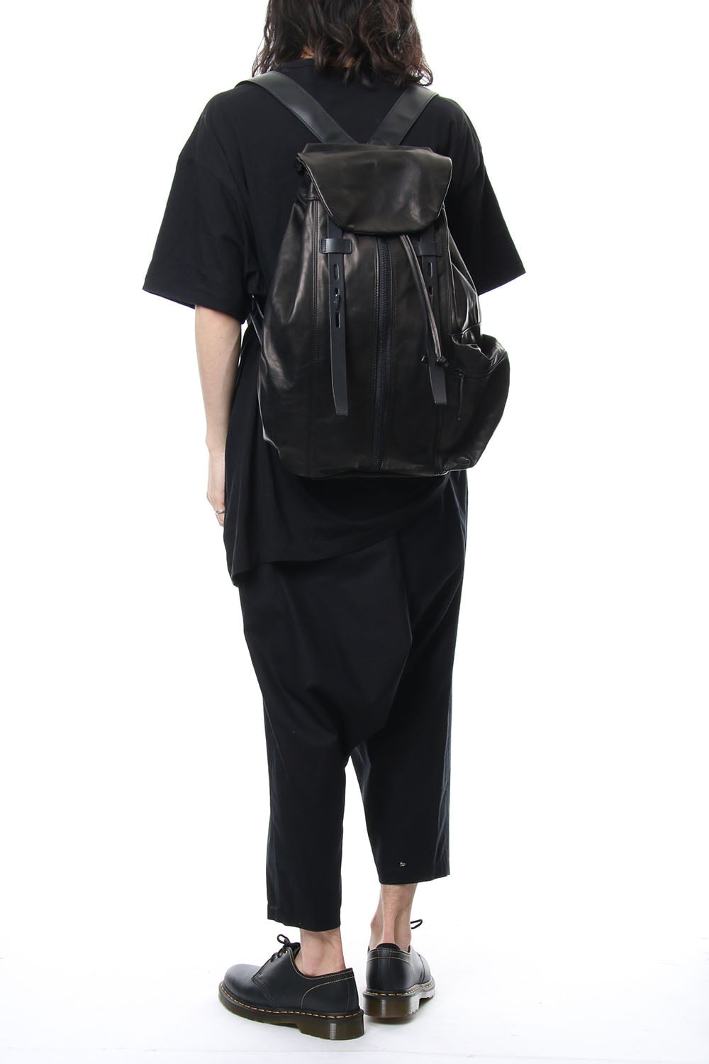 Military backpack scratch horse leather