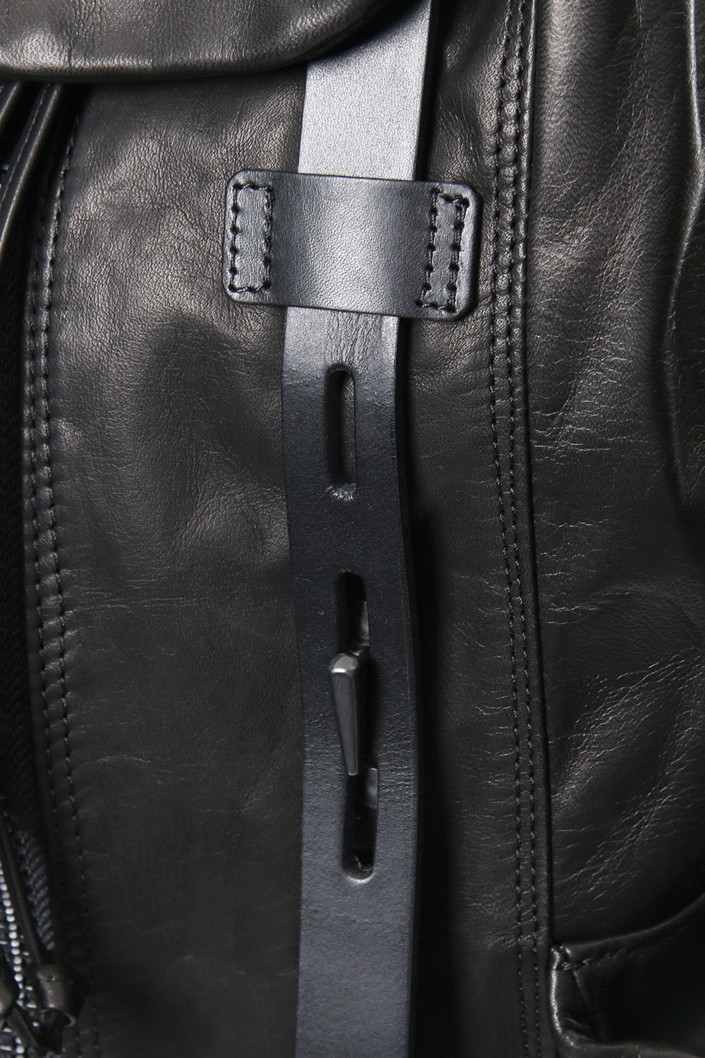 Military backpack scratch horse leather