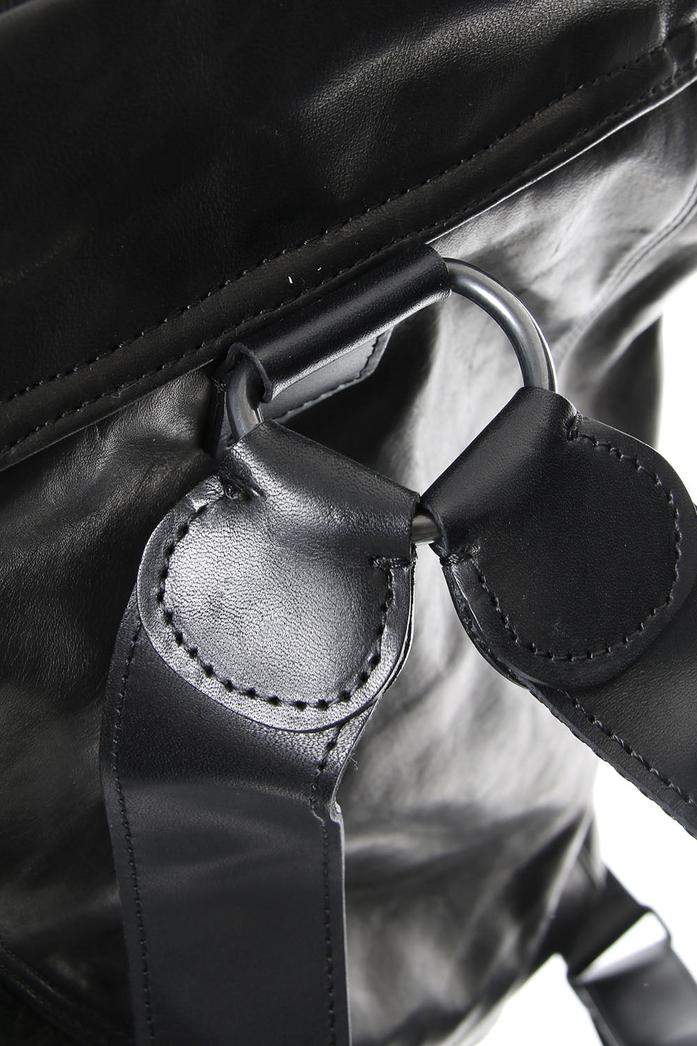 Military backpack scratch horse leather