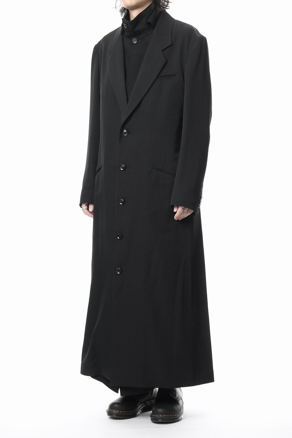 Long Jacket Wrinkled Gabardine