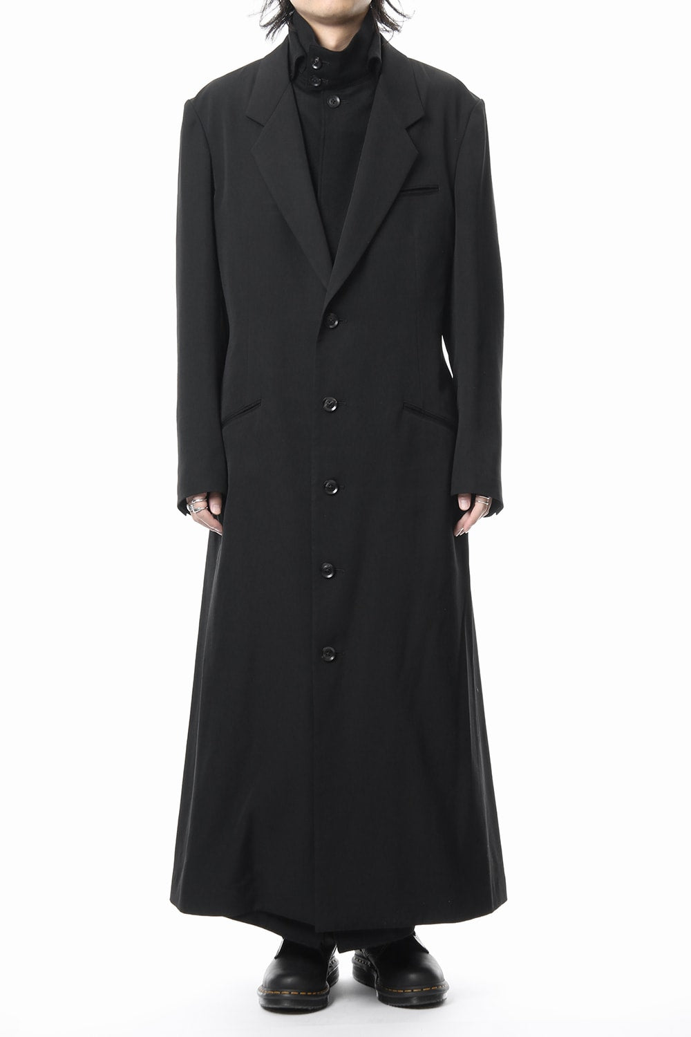 Long Jacket Wrinkled Gabardine