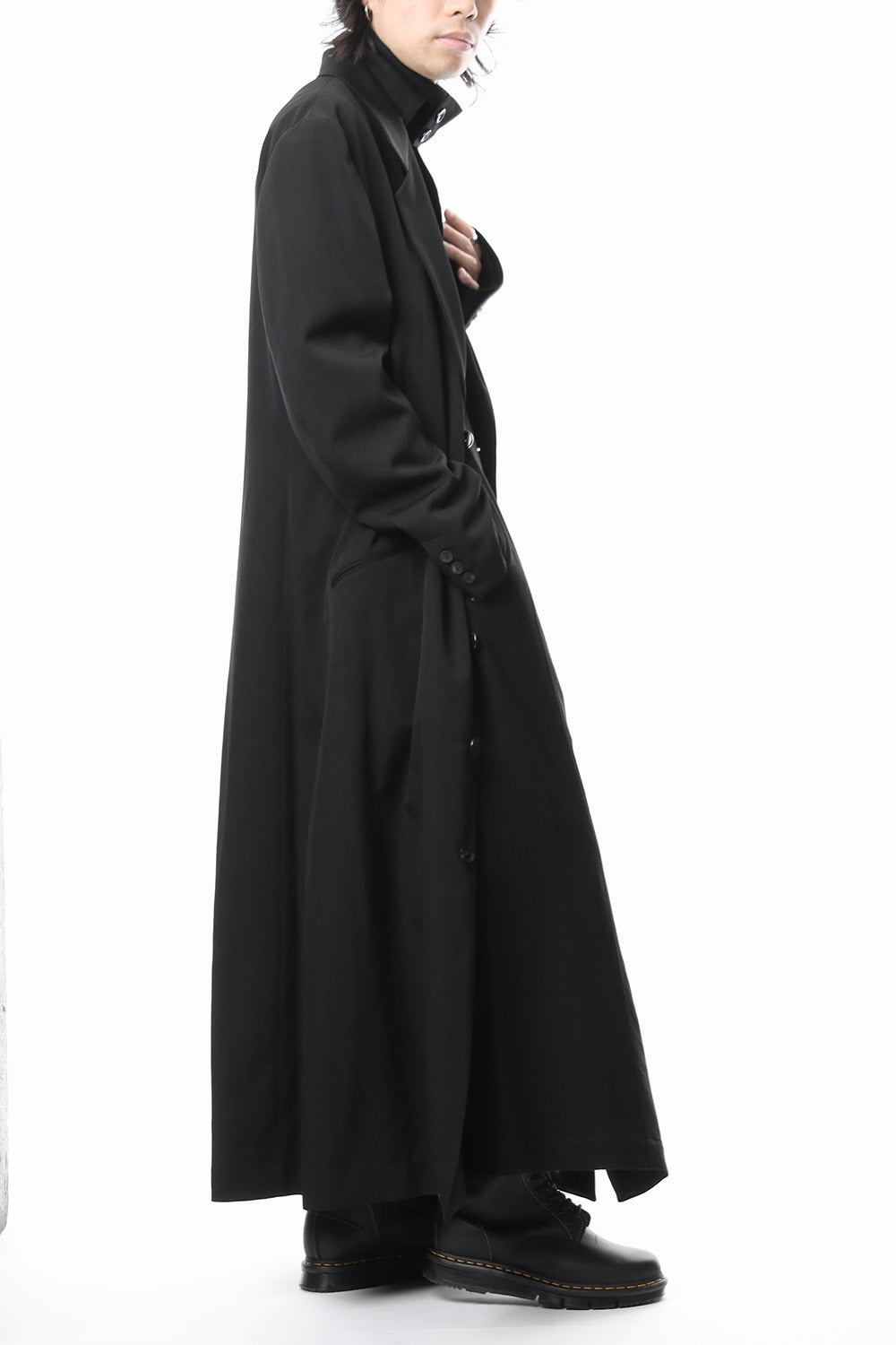 Long Jacket Wrinkled Gabardine