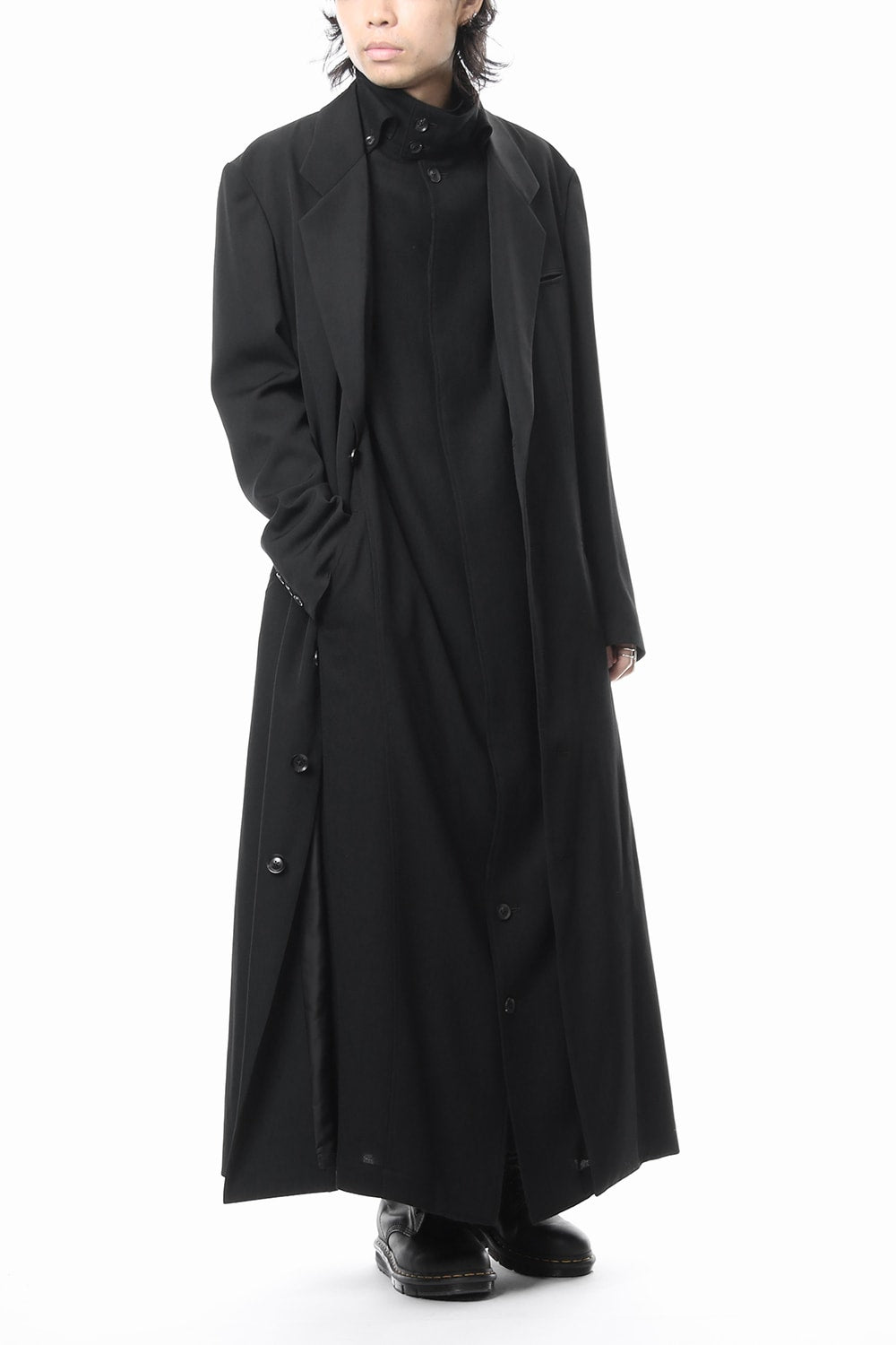 Long Jacket Wrinkled Gabardine