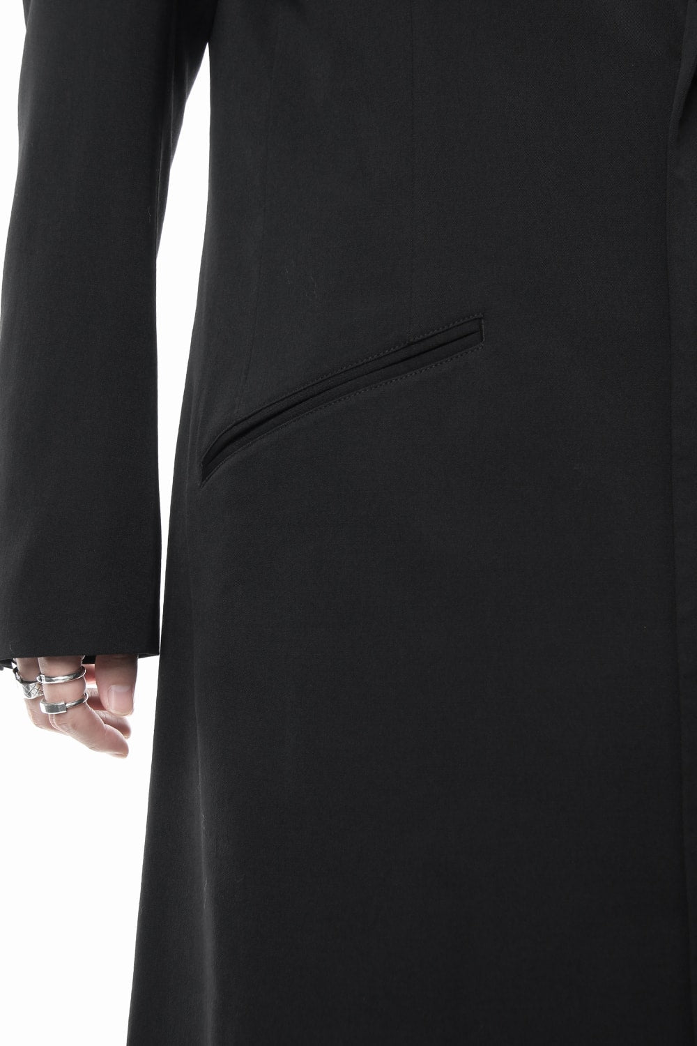 Long Jacket Wrinkled Gabardine