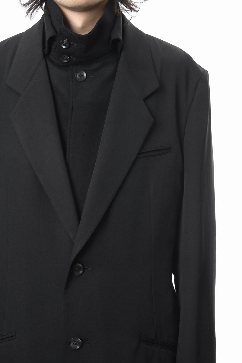 Long Jacket Wrinkled Gabardine