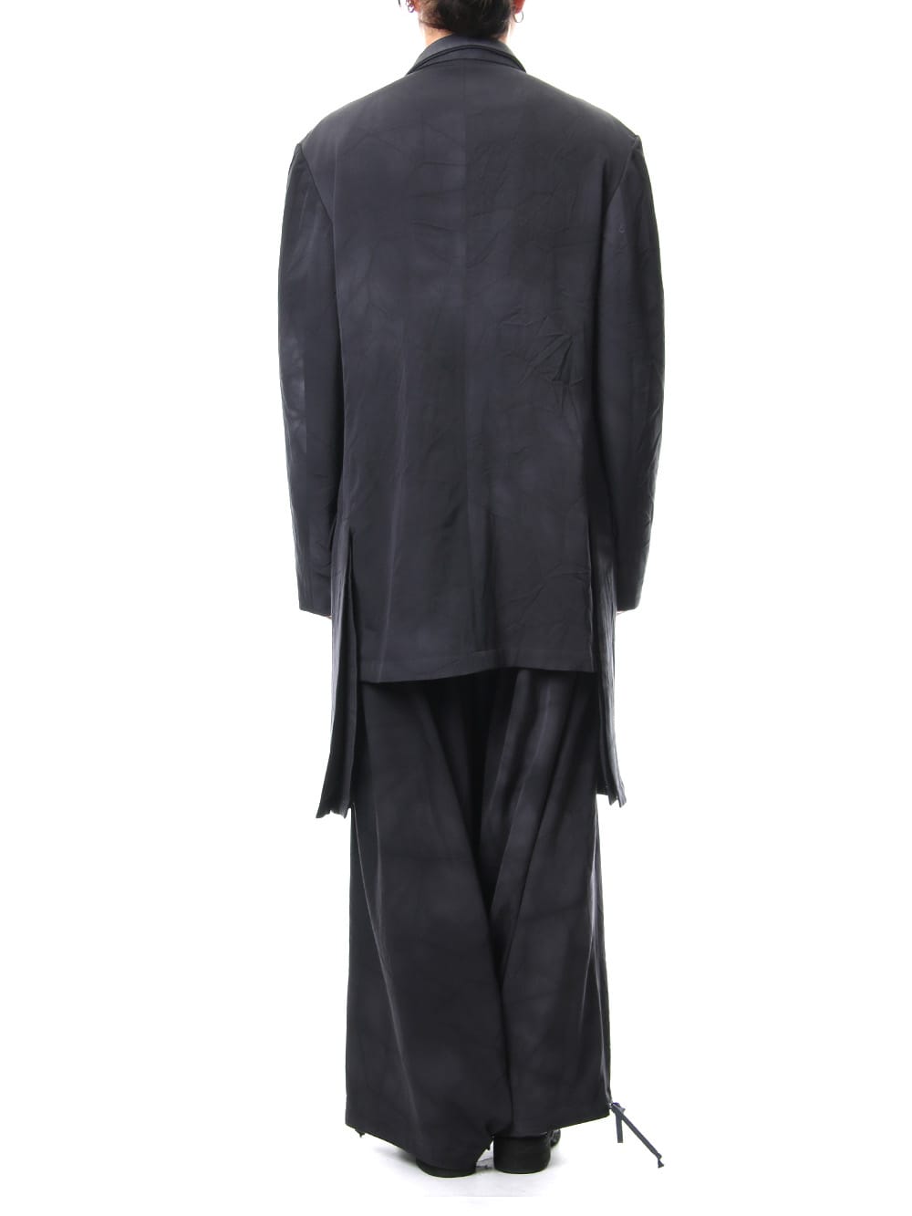 Sarouel Skirt Uneven Dyeing Wrinkled Gabardine 