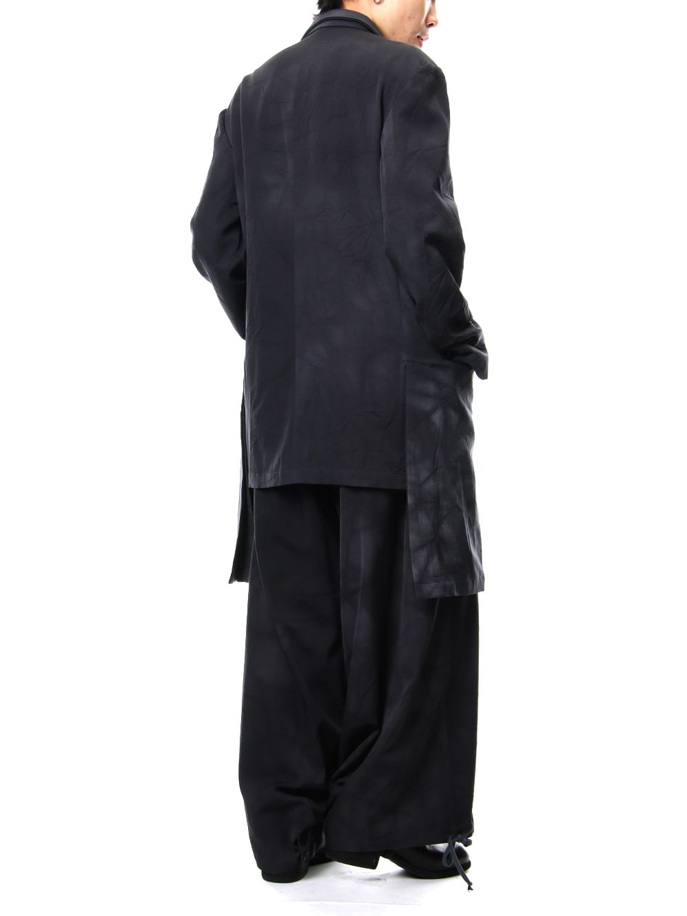 Sarouel Skirt Uneven Dyeing Wrinkled Gabardine 