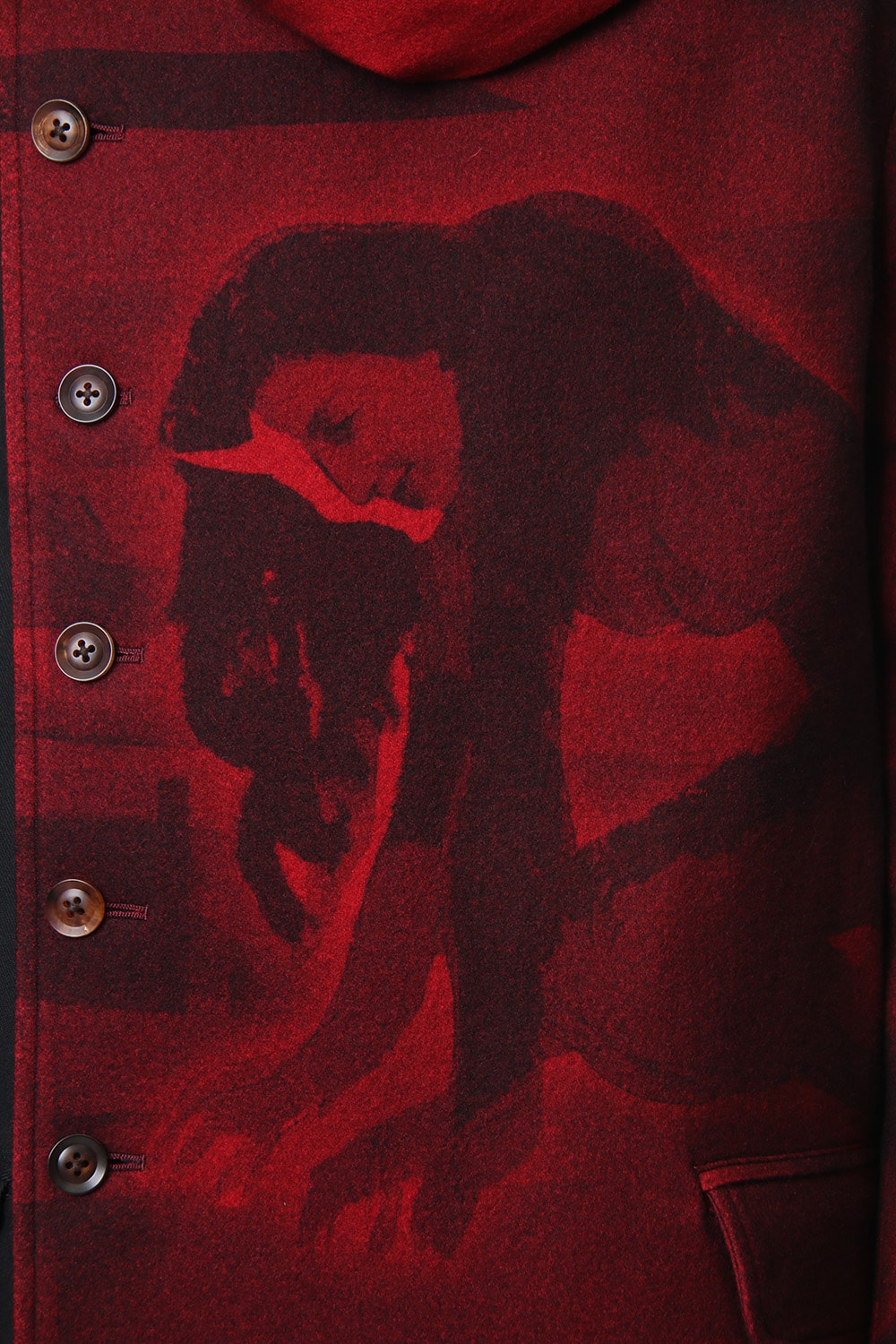 Red flannel scarf jacket