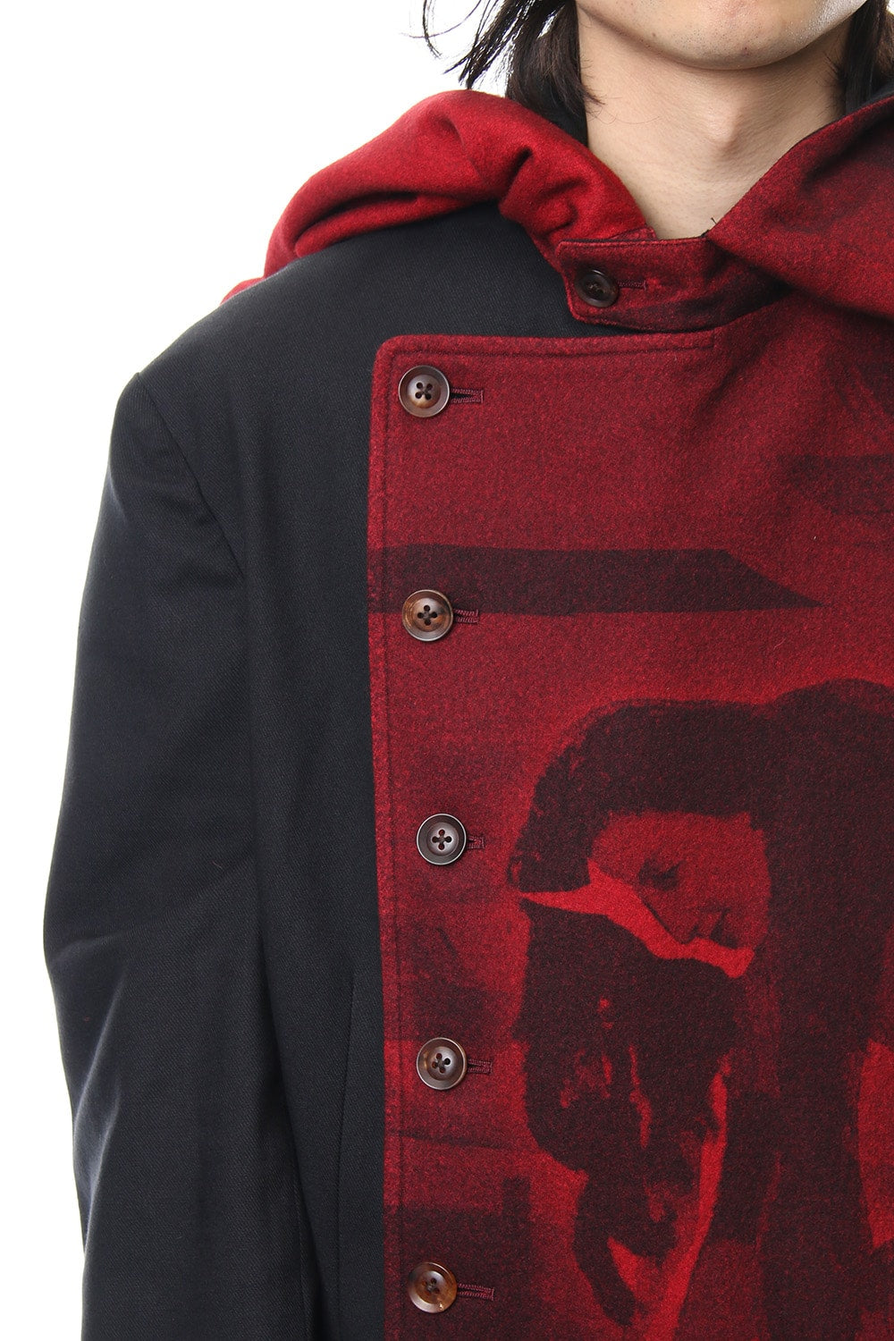 Red flannel scarf jacket